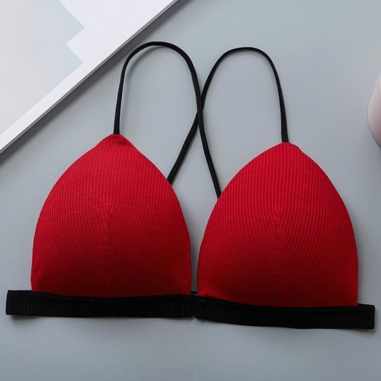 Bras Sexy Front Closure For Women Lingerie Cross Back Seamless Underwear Female Brassiere Wireless Bralette Push Up Bra Biustono