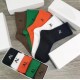 21fw Mens Women Designer Long Socks With Letters High Quality Men Womens Stockings One Box 5 Pieces Sports Socks Casual Sock 2 Styles