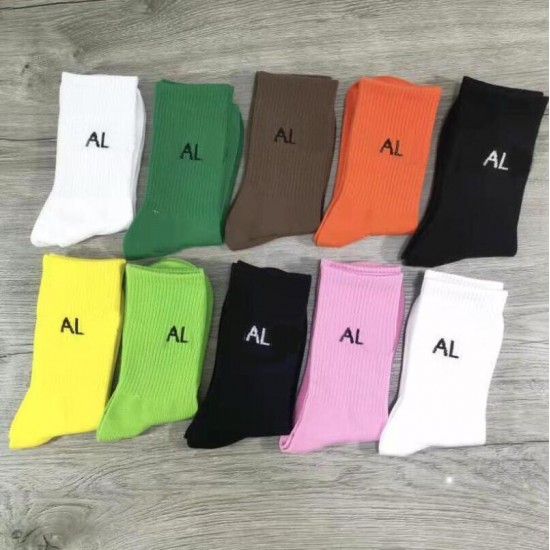 21fw Mens Women Designer Long Socks With Letters High Quality Men Womens Stockings One Box 5 Pieces Sports Socks Casual Sock 2 Styles