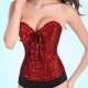 Gothic Embroidered Brocade Corset body lift shaper Bustier Bone Lace Up Steampunk Corset Sexy Corselet Strapless Overbust Slim 8111