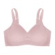 Hot selling one-piece comfortable soft thin traceless vest ice silk wireless seamless o-neck bra