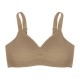 Hot selling one-piece comfortable soft thin traceless vest ice silk wireless seamless o-neck bra