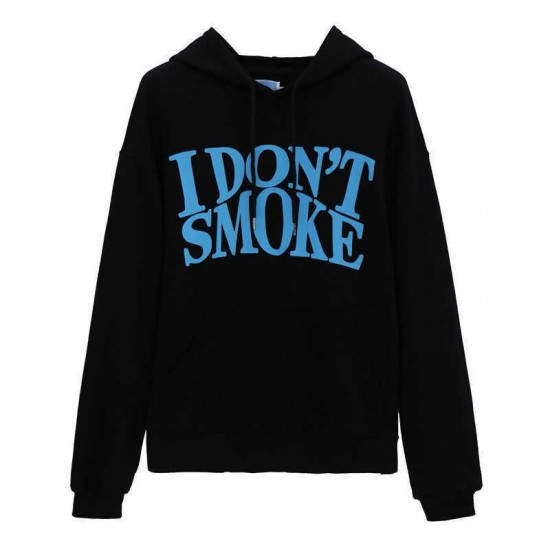 Correct version of Guochao brand 21 new donsmoke no smoking men's and women's loose hooded thin sweater