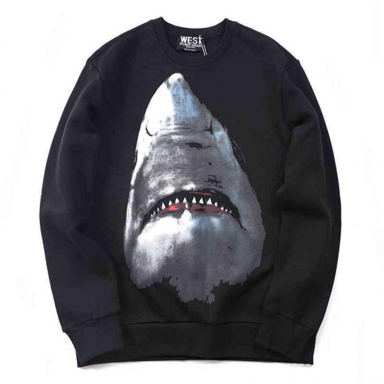 Hot Selling Trendy Brand New Gvc Shark Cotton Long Sleeve Sweater Tide Brand Men's Full Body Printing Women's Lovers' Student Long Sleeve Shirt