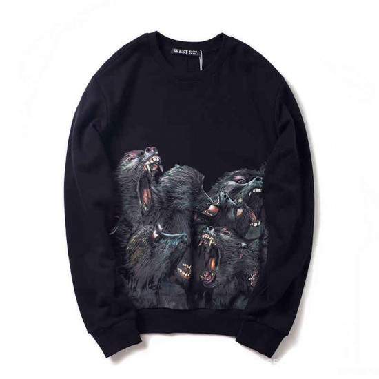 Hot Selling Trendy Brand Autumn and Winter New Fashion Baboon Printing Loose Cotton Plush Student Couple's Sweater Special Price