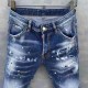 European Dj Mark Italy Smart Denim Button Blue Gat Potlead Broek Jeans For Men 025