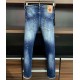 Dsq Biker Italy Men's Slim Stretch Denim Blue Gat Potlead Broek Jeans For men 9716